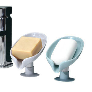 Support à <span class=keywords><strong>Savon</strong></span> Créatif, Tendance et Moderne en Plastique Durable en Forme de Feuille de Lotus avec <span class=keywords><strong>Ventouse</strong></span>, Sans Perçage, pour Drainage de Salle de Bain - Product Image 2