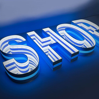 Prix de gros d'usine Infinity Mirror Neon Led Sign Logo Enseigne lumineuse Lettres avec boîte à lumière LED Publicité