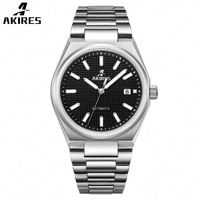 Montre mécanique analogique de plongée OEM personnalisée, 40 mm, en acier inoxydable, verre saphir, étanche 10 bars, bouton poussoir caché