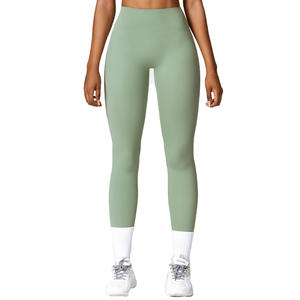 Leggings de Yoga de Cintura Alta Zechuang para Mujer, de Secado Rápido, Ajustados, con Diseño de Glúteos Fruncidos CCK8519 - Product Image 1