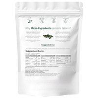 Protéine végétalienne de haute qualité en marque propre, poudre de chlorelle et de spiruline biologique en comprimés pour la santé digestive
