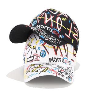 European and American Graffiti Image Baseball <strong>Cap</strong> Street <strong>Shooting</strong> Hip-hop Sunscreen <strong>Cap</strong> 100% Cotton Common for Men and Women - Product Image 2