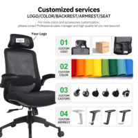 Chaise de bureau de direction de luxe à dossier haut en maille ISO BIFMA Chine, pivotante et ergonomique, avec fonction de levage - Silla Ejecutiva Ergonomica