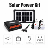 Petits kits d'éclairage solaire portables en promotion pour batteries rechargeables de haute qualité avec panneau solaire, directement de l'usine