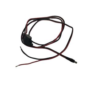 สายเคเบิลหัวเสียบ DC5521/DC5525 ตัวผู้ แบบปลายเปิด พร้อมปลอกหุ้มทองแดงปัดเงา  พร้อมที่ใส่ฟิวส์ สีแดงดำ สายเคเบิลหัวเสียบ DC5521 ตัวผู้ แบบปลายเปิด - Product Image 3