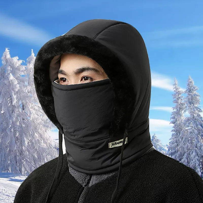Homme - Noir [Doublure polaire double épaisseur, extra épaisse]