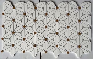 Carrara blanc marbre Grand poisson échelle éventail forme mosaïque carrelage aiguisé cuisine bain mur sol dosseret <span class=keywords><strong>douche</strong></span> - Product Image 6