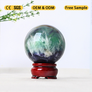 Hot Sale Feather Fluorite Sphere - Natural Polished <b>Crystal</b> Healing Stone for Home Decoration - Product Image 2