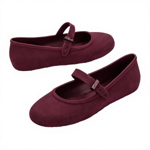 Chaussures plates tendance pour femmes, style ballerines, en velours à imprimés animaliers doux, doublure en PVC, bout rond simple, à enfiler - Product Image 2