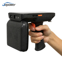 Lecteur-graveur RFID UHF portable EPC C1 Gen2 ISO18000-6C avec scanner de codes-barres, portée de 12 m pour la gestion des actifs