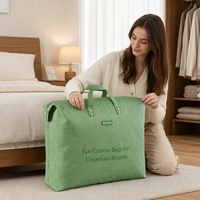 Sac à poussière non tissé de haute qualité 54x50x15cm, sac à fermeture éclair anti-poussière gaufré diamant pour le rangement du linge d'hôtel