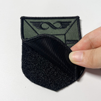 Écussons brodés tissés à bordure festonnée avec support auto-agrippant, thermocollants ou à coudre, badges personnalisés pour chapeaux et vestes