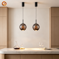Lampe suspendue design en verre de luxe pour salle à manger et bar, lampe suspendue créative pour chevet de chambre à coucher