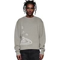 Pull en tricot jacquard personnalisé pour homme |   Pull en coton à col rond, tricot d'hiver, OEM ODM, vente en gros, pull de créateur