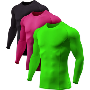 Vente en gros de maillots de compression à manches longues personnalisés, sublimation, vêtements de sport de performance, livraison directe d'usine - Product Image 4