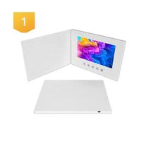 Kartu Ucapan Digital Album Video Pernikahan LCD HD 7'' Kustomisasi DIY dengan Memori 1GB