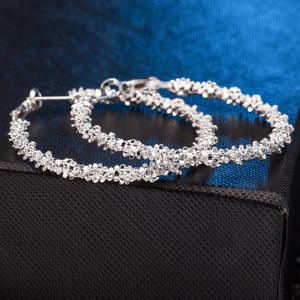 El fabricante de joyas de aleación plateada de moda, simple y elegante suministra pendientes redondos para mujer, populares para exportar a - Product Image 6