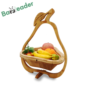 अनुकूलित बांस फल टोकरी बहुक्रियाशील फोल्डेबल बांस फल सब्जी भंडारण टोकरी घर भंडारण - Product Image 2