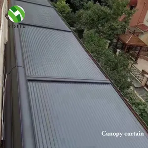 Estilo moderno tamaño personalizado vidrio de seguridad a prueba de sol techo solar de aluminio con persiana