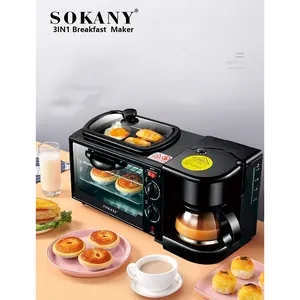 Zogifts SOKANY रेट्रो परम ओवन स्टेशन सभी में एक दोहरी सैंडविच बहुक्रिया 3 1 बहु इलेक्ट्रिक मशीन नाश्ता निर्माता