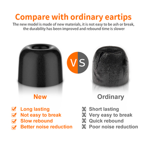 New Bee 3.0mm 3.5mm 4.5mm embouts d'oreille écouteurs de remplacement en mousse à mémoire de forme embouts d'oreille pour Bose, JBL, <span class=keywords><strong>Sennheiser</strong></span>, <span class=keywords><strong>Sony</strong></span> - Product Image 6