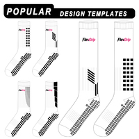Chaussettes de football antidérapantes avec impression numérique personnalisable pour hommes/femmes, option logo sur le bas - Entraînement et compétition