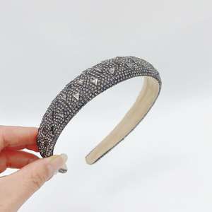 Moda Super Flash triángulo cristal Rhinestone borla tela diadema lujo <span class=keywords><strong>esponja</strong></span> lavado cara accesorios para el cabello niñas - Product Image 3