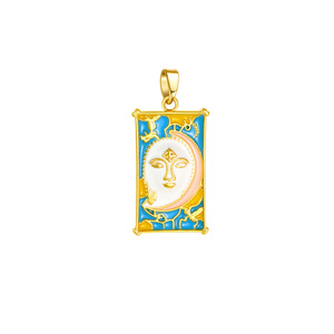 Pendentifs en émail HD891 style rétro, motifs mignons : Nuage, Ange, Tarot, <span class=keywords><strong>Visage</strong></span> <span class=keywords><strong>de</strong></span> Lune, Tranche d'Orange, Fleur <span class=keywords><strong>de</strong></span> Rose – Breloques pour la création <span class=keywords><strong>de</strong></span> <span class=keywords><strong>bijoux</strong></span> DIY - Product Image 5