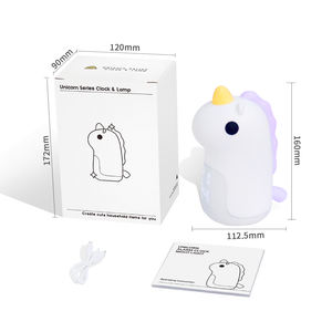 Fullwill – réveil de bureau en Silicone avec motif Animal de dessin animé pour enfant, réveil de chevet, veilleuse Led <span class=keywords><strong>licorne</strong></span>, nouvel arrivage - Product Image 6