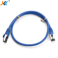 Kabel Jaringan CAT7 Berkualitas Baik SFTP Ethernet RJ45 Kabel Patch Listrik PVC Tembaga Murni 8-inti Terpilin CE
