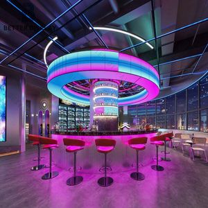 أريكة خشبية عصرية للحانات والنوادي الليلية والفنادق، أثاث تجاري فاخر مع لمسات من الفولاذ المقاوم للصدأ - Product Image 3