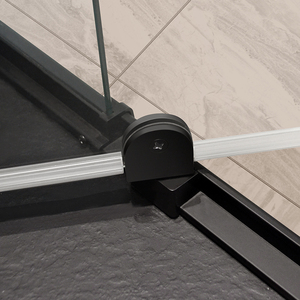 Cabina de <span class=keywords><strong>ducha</strong></span> cuadrada de vidrio templado, <span class=keywords><strong>puerta</strong></span> pivotante con Panel lateral de esquina, pantalla de <span class=keywords><strong>ducha</strong></span> ajustable sin marco, 6Mm, Australia - Product Image 4