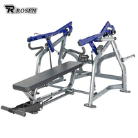 ROSEN Équipement de fitness commercial robuste pour salle de sport, banc de musculation horizontal isolaire à charge par plaques pour l'entraînement de la force pectorale
