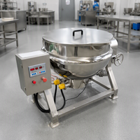 Marmite de cuisson électrique inclinable en acier inoxydable 304 avec agitation automatique et contrôle de la température, 100 L
