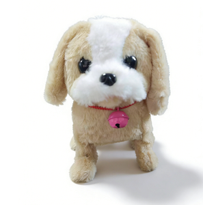 벨 칼라가 달린 전기 개 장난감 세인트 버나드 플러시, 짖는 소리가 나는 애니메이션 애완동물, 어린이용 PP 코튼 충전재 21x24x12.5cm - Product Image 1