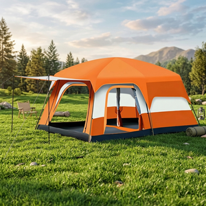 Tente de <span class=keywords><strong>camping</strong></span> extérieure 2 chambres avec espace de vie, abri familial grande capacité 3-10 personnes, fournisseur fabricant en gros - Product Image 1