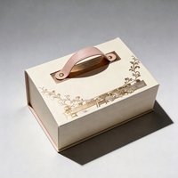 Boîte à parfum personnalisée avec couvercle magnétique à rabat et poignée, boîte cadeau rigide en papier portable pour l'emballage de parfums