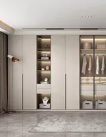 Armoire de luxe moderne pour couple, mobilier de chambre sur mesure, dressing en bois massif écologique pour villa, appartement, entrepôt, appartement en copropriété