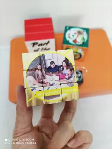 Professionelle schnelle lieferung rubic drehbare Magic Cube, Hohe Qualität persönliche foto druck drehen puzzle cube für kinder
