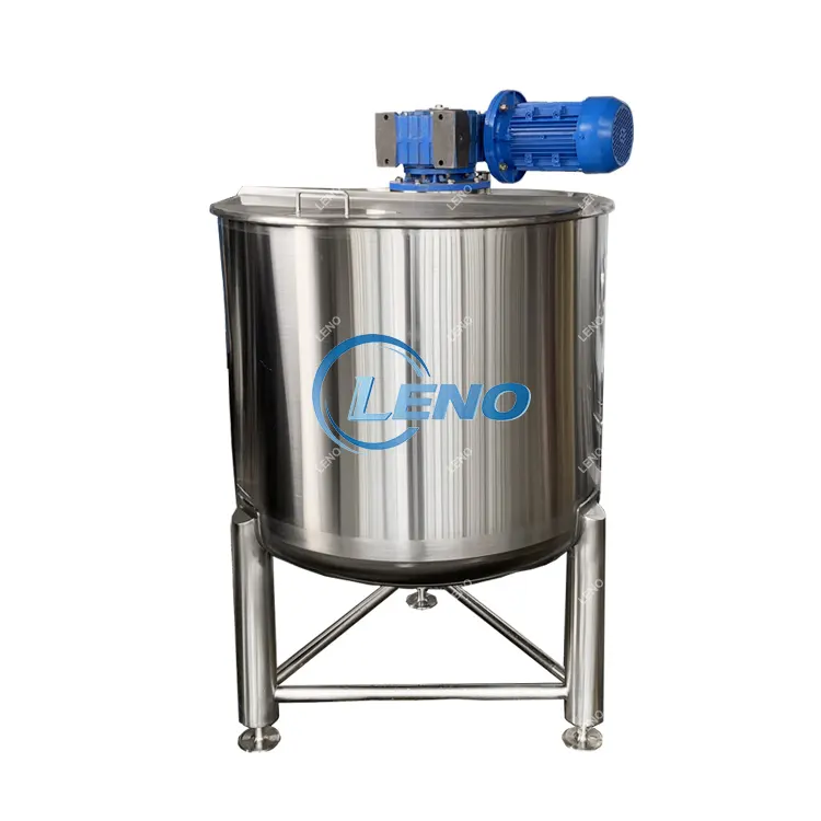 LENO Price Liquid Emulsify Reactor Homogenizer Tank Agitator Electric Steam Heating Mixer Jacketed Stainless Steel Mixing Tank