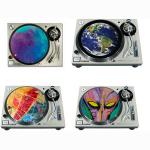 12 "印刷滑り止めブランク染料昇華カスタムスリップマットラウンドフェルトターンテーブルスリップマットビニールディスクレコードプレーヤー用 - Product Image 2