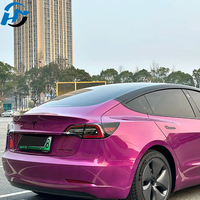 Film Vinyle Adhésif pour Voiture PET PVC Violette Brillante HD, Vente en Gros Usine, Rouleau Complet 1.52X17M/5X60FT