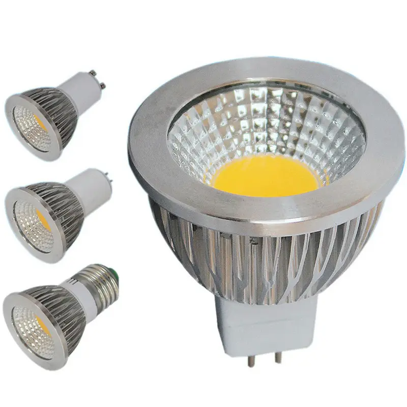 Dimmable GU10 7W 220V MR16 GU5.3 ledランプCOB Chip 30 Beam Angle Spotlight LED電球For Downlight Table Lamp LED Spotライト