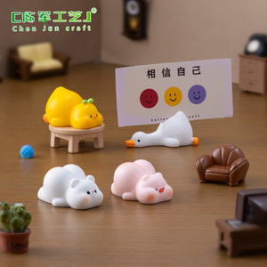 Weij Adorables petits cochons, canards, porte-panneaux Pippi, maison de poupée, accessoires décoratifs DIY, petits ornements pour voiture et table - Product Image 3