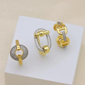 Anello BD-D1139 Bicolore Placcato Vintage con Zirconia Cubica e Strass, Gioiello Punk - Product Image 3