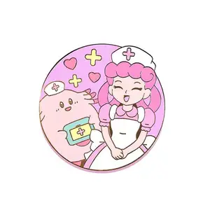 Pin de esmalte duro para enfermería, ropa para todas las noches, Joy Chansey, primeros auxilios, Hospital RN