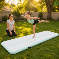 Tapis de gymnastique gonflable Air Track 400x100x15cm avec pompe électrique pour cheerleading, danse, entraînement à domicile, gymnase, fourniture en gros OEM