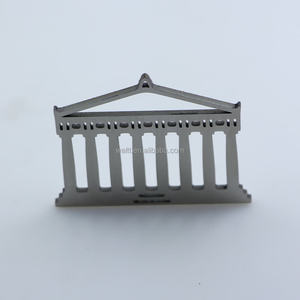 LLavero de acero inoxidable con corte láser personalizado, Temple atheniano, recuerdo de acróleo de Athens - Product Image 1