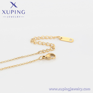 A00873122 Xu Ping jewelry collana in acciaio inossidabile con ciondolo in oro 14K con <span class=keywords><strong>farfalla</strong></span> <span class=keywords><strong>rosa</strong></span> ad alto design - Product Image 5