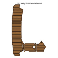 Tapis de plateforme de bain Sea Ray 250 SLX 2017 en mousse EVA imitation teck, style SeaDek MarineMat Gatorstep, auto-adhésif
